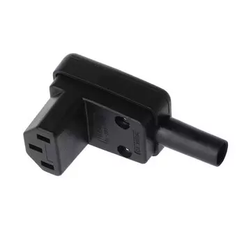 90 градусов Угловой IEC 320 C13 гнездовой разъем AC 10A 250V Мощность шнур питания кабель Разъем