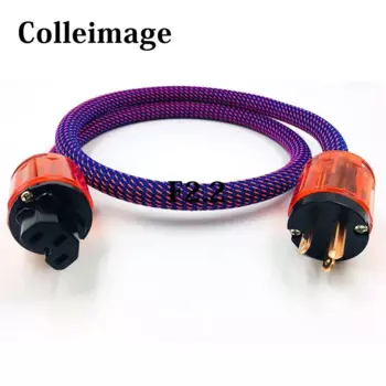 Кабель питания Colleimage Hifi звуковой экран, посеребренный, Schuko US, кабель питания HIFI, аудиофил, сетевой кабель US