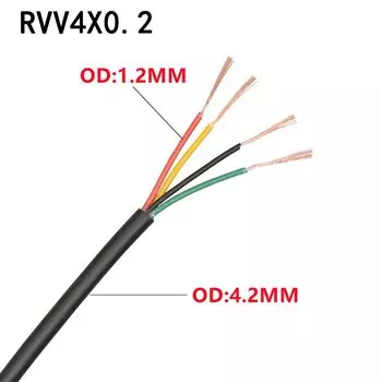 Кабель RVV медный ПВХ 2-8 жил 20-24 AWG