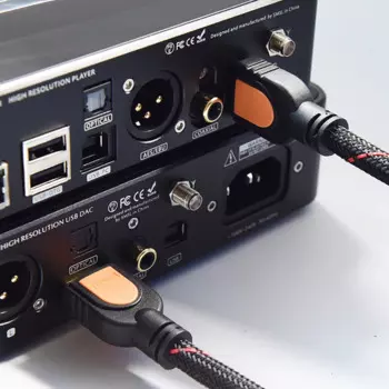 Кабель серебристый шалфей NO.2 IIS, кабель HDMI с золотистым покрытием из бескислородной меди для передачи сигнала IIS Gustard X16 [0,5 м]