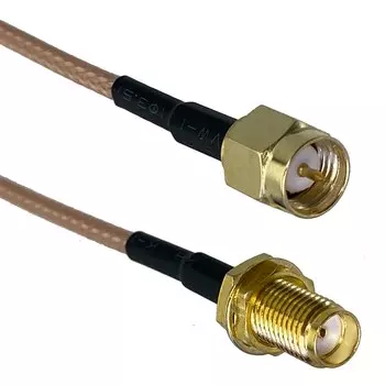 Кабель SMA male plug to SMA Female Bulkhead Nut RG316 TTVXO
