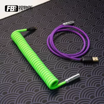 Кабели FBB, изготовленные на заказ, сделай сам, съемные спиральные, Модель C Mini Mirco на USB, механическая клавиатура Amilo