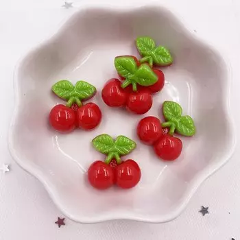 Кабошон с плоской задней частью "Прекрасные фрукты", вишня, Diy Super Paradise