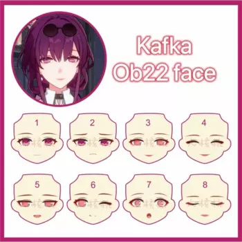 Кафка Ob22 Ob24 лицевая кукла ГСК Юми ручной работы водная наклейка готовая Лицевая панель Аниме игра Косплей Игрушка аксессуары