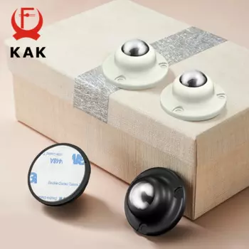 Мебельные ролики KAK 12 шт., черные/белые, нержавеющая сталь
