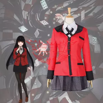 Kakegurui: компульсивный геймблер, джабами юмеко/мехари, юбка, костюмы на Хэллоуин, Женский карнавальный костюм, косплей костюм
