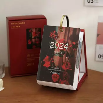 Календарь 2024, небольшие дни не срабатывают, красивый календарь в литературном стиле Ins, 365 дней, каждый день, Украшение Рабочего Стола