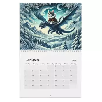 Календарь Cat Dragon Rider на 2025 год