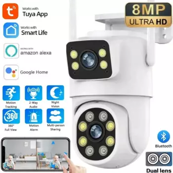 Камера Наружного видеонаблюдения, 4K, 8 Мп, Wi-Fi, PTZ