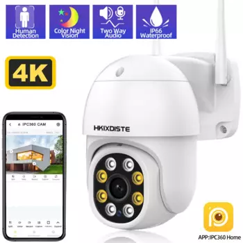 Камера Наружного видеонаблюдения, 8 Мп, Wi-Fi, 4k, 8 Мп, HD, H.265