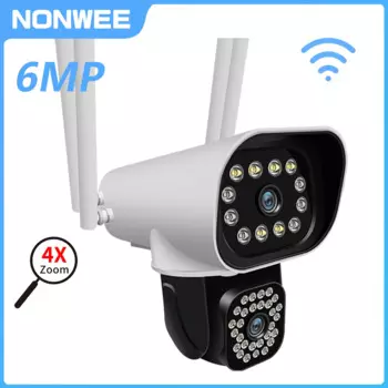 Камера видеонаблюдения, 6 МП, Wi-Fi, PTZ, два объектива