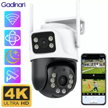 Камера видеонаблюдения Gadinan, 4K, 8 Мп, PTZ, Wi-Fi