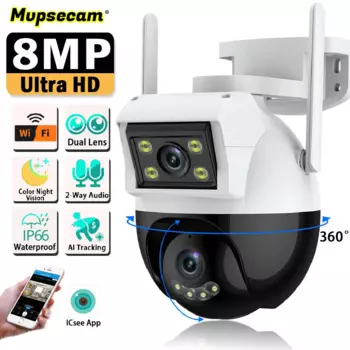 Камера видеонаблюдения ICsee, 4K, 8 Мп, UHD, Wi-Fi