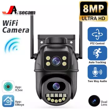 Камера видеонаблюдения ICSEE HD, 8 Мп, PTZ, Wi-Fi, 4K