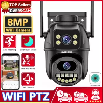 Камера видеонаблюдения ICSEE HD, 8 Мп, PTZ, Wi-Fi, 4K