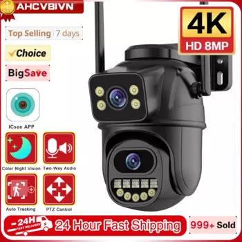 Камера видеонаблюдения ICSEE HD, 8 Мп, PTZ, Wi-Fi, 4K
