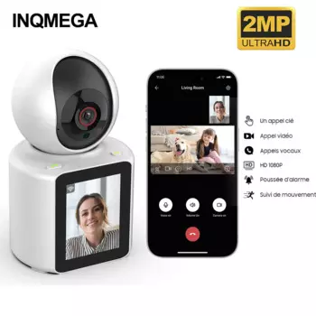 Камера видеонаблюдения INQMEGA, 1080P HD, Wi-Fi, PTZ, 360 °, экран 2,8 дюйма