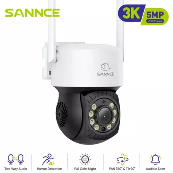 Камера видеонаблюдения SANNCE, 5 МП, Wi-Fi, 128 ГГц, TF-карта