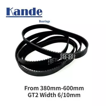 Kande 1 шт. детали 3D-принтера GT2 6 мм/10 мм резиновый ремень ГРМ с замкнутым контуром от 380 мм-600 мм ширина 6 мм/10 мм 2GT синхронный ремень