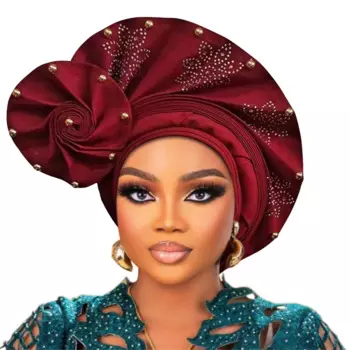 Капот Хиджаб Turbante Mujer Повязка на голову Auto Gele Головной убор уже сделано Aso Oke Нигерийские повязки на голову Африканские женские головные уборы Sego Шляпа