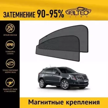 Каркасные автошторки ALTEO PREMIUM на Cadillac SRX, 2рестайлинг (2013-2017) на передние двери