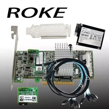 Карта контроллера LSI 9267-8i 6гб RAID0/1/5/6/10 512 Мб 8port SAS + 8087 SATA + аккумулятор