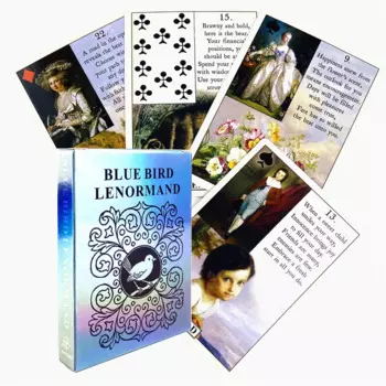 Карта памяти Blue Bird Lenormand для взрослых, настольная карта с поддержкой PDF для гадания, 38 Тарт, справочная информация на английском языке