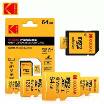 Карта памяти KODAK Micro SD, 10 шт., 100 Мб/с, класс 10
