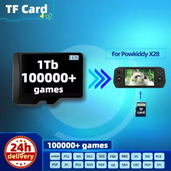 Карта памяти (TF) 1T для Powkiddy X28 Rp3 Plus, эмулятор всех предустановленных ретро игр PS2 PSP, портативная консоль, 512G