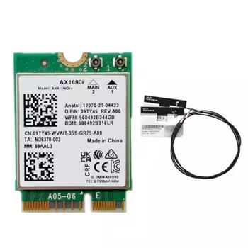 Карта Wi-Fi AX1690I + 2 антенны AX411 Wi-Fi 6E Скорость 2,4 Гбит/с 802.11Ax Беспроводной модуль Bluetooth 5.3