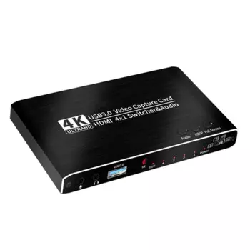 Карта видеозахвата 4K 1080P 60 кадров в секунду, совместима с USB, захват камеры, запись захвата игр для прямой трансляции