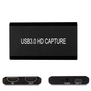 Карта видеозахвата USB 3,0, HDMI/USB Type C, устройство видеозахвата игр для PS4, Xbox One 360, Full HD 1080p 60 кадров в секунду