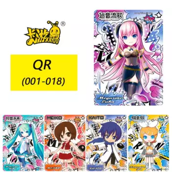 Карта-вспышка Kayou серии QR (001-018), коллекционная карточная игрушка Hatsune Miku Megurine Лука Мейко, подарок на Рождество и день рождения