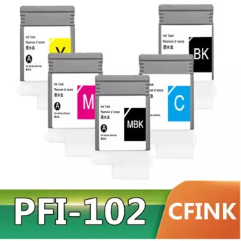 Картридж для принтера Canon PFI102, чернильный картридж, совместимый с Canon iPF 102 500 510 600 610 700 710 605 мл, пигментные чернила