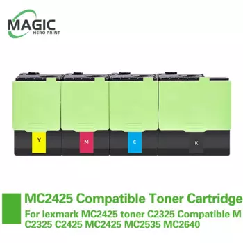Картридж с тонером большой емкости MC2425 совместимый с lexmark mc2425, картридж с тонером C2325 совместимый с MC2325, C2425, MC2425, MC2535, MC2640