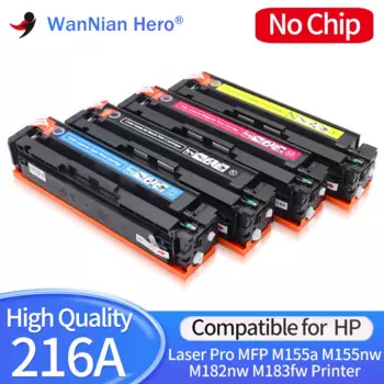 Картридж с тонером для принтера HP 216a 215a, картридж с цветным принтером HP M155a M155nw M182nw M183fw W2410A W2310A, без чипа, новый
