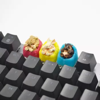 Каучуковая механическая клавиатура для переключателя cherry MX, 1 шт., три толстых Бегемотика, носорог, слон