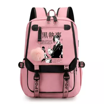 Kawaii рюкзак Mochila Черный дворецкий аниме школьная сумка для женщин подростковый ноутбук путешествия японского аниме Черный дворецкий рюкзак сумка