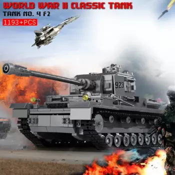 KAZI большой Танк Panzer IV блоки 1193 шт. строительные блоки военный армейский конструктор обучающая Сборка игрушки для детей подарок