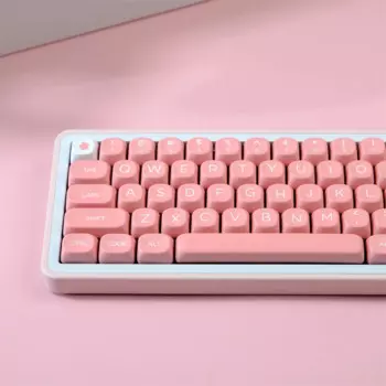 KBCaps персиковый цвет розовые колпачки для клавиш 126 клавиш PBT сублимационный профиль MOA для переключателей MX механическая клавиатура колпачки для клавиш MOA