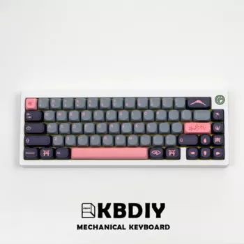 KBDiy 130 клавиш/комплект PBT NightSakura колпачки для механической клавиатуры колпачок для механической клавиатуры под заказ KOA профиль похожий MOA для переключателей MX 61/68