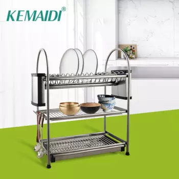 KEMAIDI трехуровневая Полочка для микроволновой печи, Полка для кухни, органайзер для хранения на кухне, полка для хранения, органайзер для ванной комнаты, полка для обуви