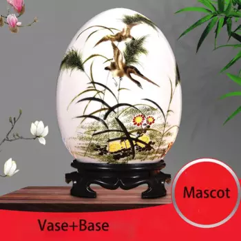 Керамическая ваза Цзиндэчжэнь, Ландшафтная ваза в китайском стиле + Базовая гостиная, домашняя мебельная декорация, ремесла, предметы украшения для яиц
