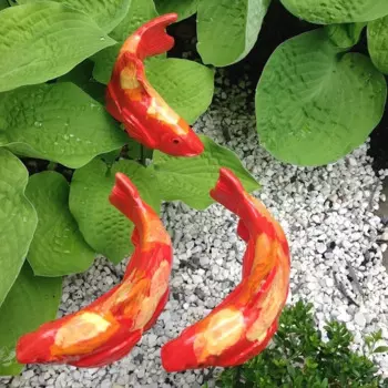 Керамические садовые декоративные украшения Koi из смолы, декоративные украшения для газона, красочные рыбы, художественное украшение для дома, двора, праздничный подарок