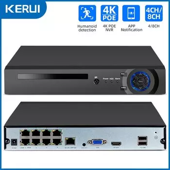 KERUI POENVR сетевой видеорегистратор 4K H.265