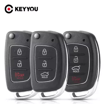 KEYYOU 10 шт. флип-чехол для дистанционного ключа автомобиля 3/4B для Hyundai Solaris ix35 ix45 ELANTRA Santa Fe HB20 Verna HY15/HY20/TOY40 Blade
