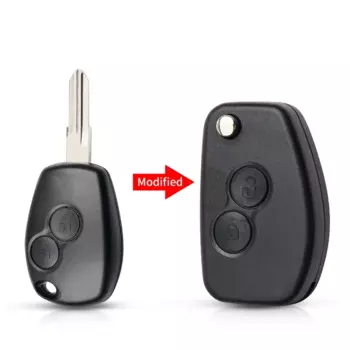 KEYYOU 206 VAC102 модифицированный складной чехол для автомобильного ключа с 2/3 кнопками для Renault Duster Logan Fluence Clio Kangoo Sandero