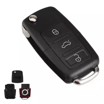 KEYYOU 3-кнопочный складной флип-чехол для дистанционного ключа для VW Volkswagen Bora Passat Golf Polo Jetta Sharan Touran без лезвия