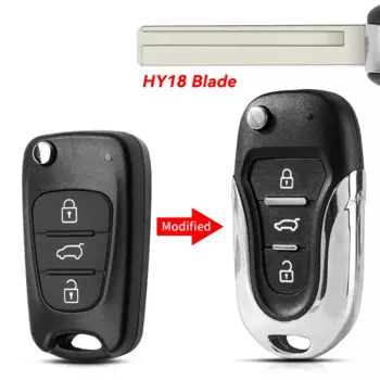 KEYYOU Сменный складной модифицированный чехол для автомобильного ключа для Hyundai I20 I30 IX35 I35 Accent для Kia Picanto Sportage K5 3-кнопочный