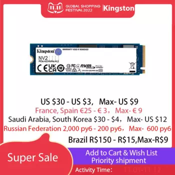 Kingston НОВЫЙ NV3 NVMe M.2 2280 M 2 SATA SSD 2 ТБ 1–500 ГБ 1 ТБ Внутренний твердотельный жесткий диск 250 ГБ NV2 M2 для ПК, ноутбука